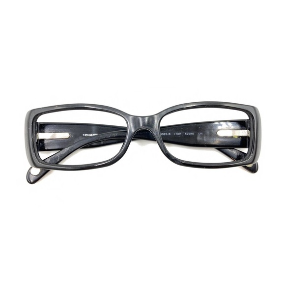 Chanel 3083-B 501 Black Rectangle Eyeglasses Frames 52-16 135 Italy Designer - Picture 12 of 12